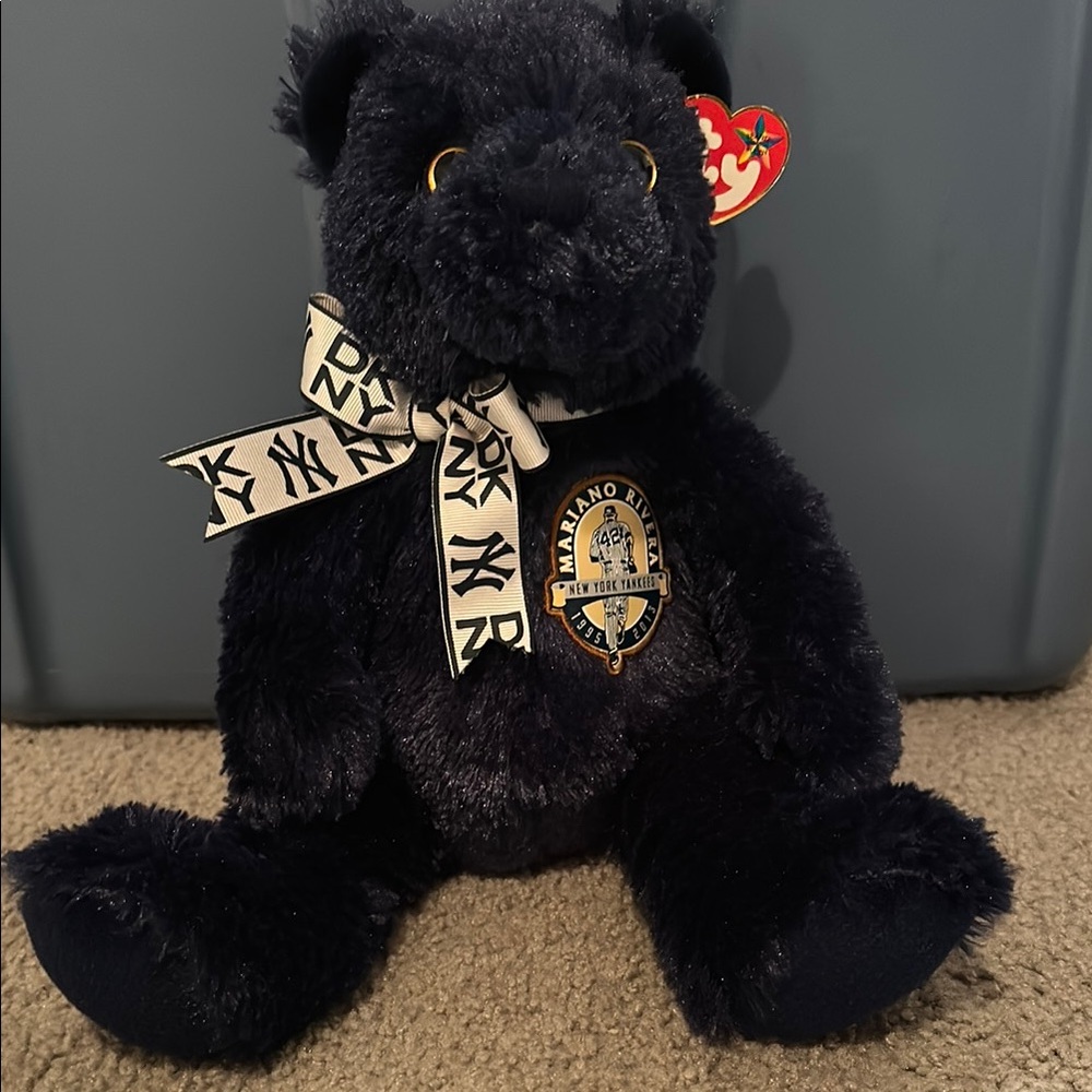 ty Yankees Mariano Rivera collectors teddy Bear - DKNY
